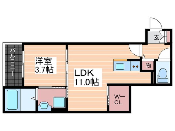 エクシア廿日市の物件間取画像